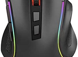 Redragon M607 GRIFFIN Ratón Gaming RGB Personalizable, Sensor óptico Pixart PMW3212 de 7.200 DPI, 7 Botones Programables, Interruptores 10 Millones clics, Raton Gamer PC Compatible.