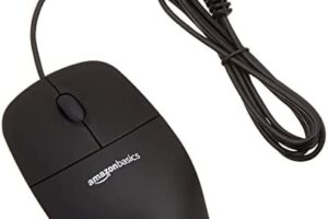 Amazon Basics – Ratón óptico con USB y 3 botones para Windows y Mac OS X