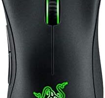 Razer DeathAdder Essential – Ratón Gaming con sensor óptico, 6400 DPI (5 botones programables, interruptores mecánicos, agarres laterales de goma), Negro