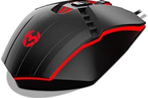 Raton gaming Krom KALAX -NXKROMKALAX- Sensor óptico, 4 niveles de hasta 3200 DPI, iluminación LED, 7 botones, windows 7/8.1/10, negro