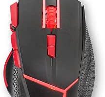 DR1TECH (Exclusivo de Amazon) Hunter Ratón Gaming Profesional (5 Pesas Extraíbles + Triple Fire) – 9 Teclas hasta 4200 dpi – Ratón Ergonómico con Cable para PC/PS4/XBOX